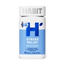 Habit Stress Relief Supplement (60 kapsler) - Nyt udseende, Understøtter afslapning & Mood Balance, Vitamin B, Adaptogener, Lemon Balm, Calming, Vegan, Non- GMO (1 pakke)
