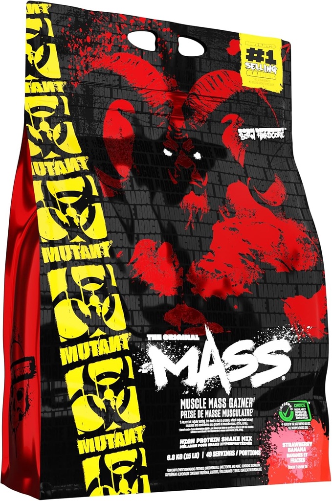 PVL Mutant Mass 6800 g Strawberry and Banana Weight Gain Shake Powder