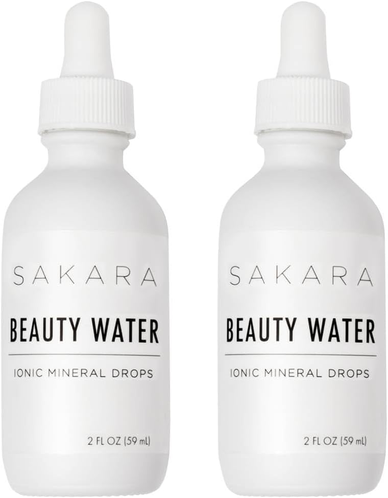 SAKARA Beauty Water Drops, 60 Servering - Trace Mineral Drops til vand, Mineral Water Liquid Magnesium, Chlorid, natrium, kalium, & Boron Kosttilskud, flydende vitaminer Multi Minerals Supplement