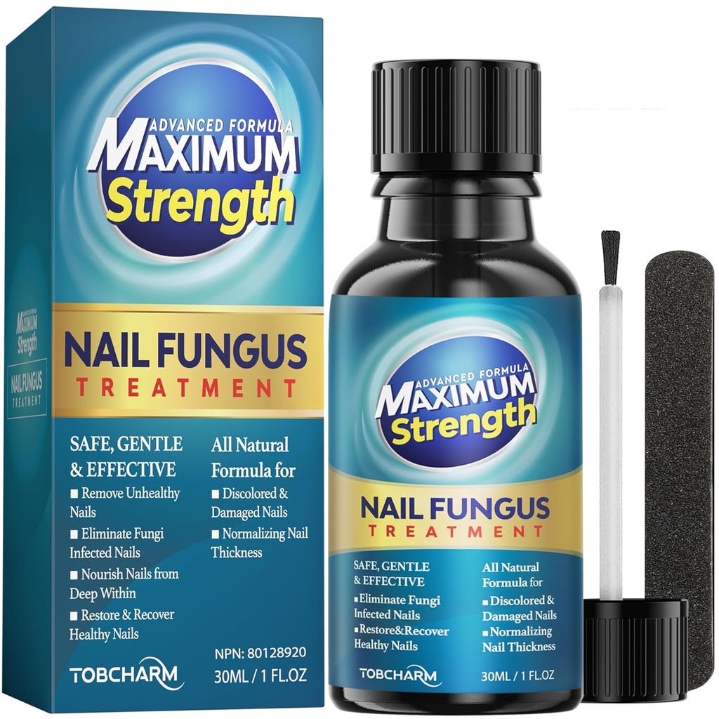Toenail Svampebehandling Ekstra styrke, Nail Svampebehandling, Nail Svampebehandling for Toenail & Fingernegle, Svampenegl Behandling for Toenails, Antifungal Nail Behandling for Atleter Foot, Tyk, Broken, Misfarvet & Skadede Nail (1oz)