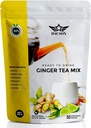 Ginger Lemon Herbal Tea Powder - Forfriskende Blend med lakrids, gurkemeje, Deaf grøn te, C-vitamin - kaffe-fri, Vegan, Gut- venlig Detox te - 50 Servere