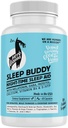 Sleep Buddy Nighttime Sleep Aid - Veganske kapsler med Melatonin, GABA, L- Tryptophan, Ashwagandha & Lemon Balm - Non-Habit Danning, Plant- Based Sleep Support - 60 Greve (30 Servere)
