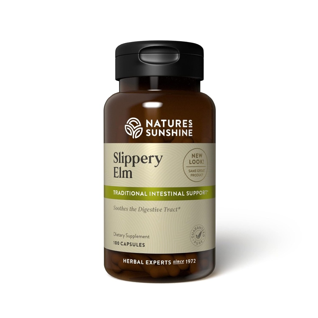 Naturens solskin Slippery Elm 100 kapsler