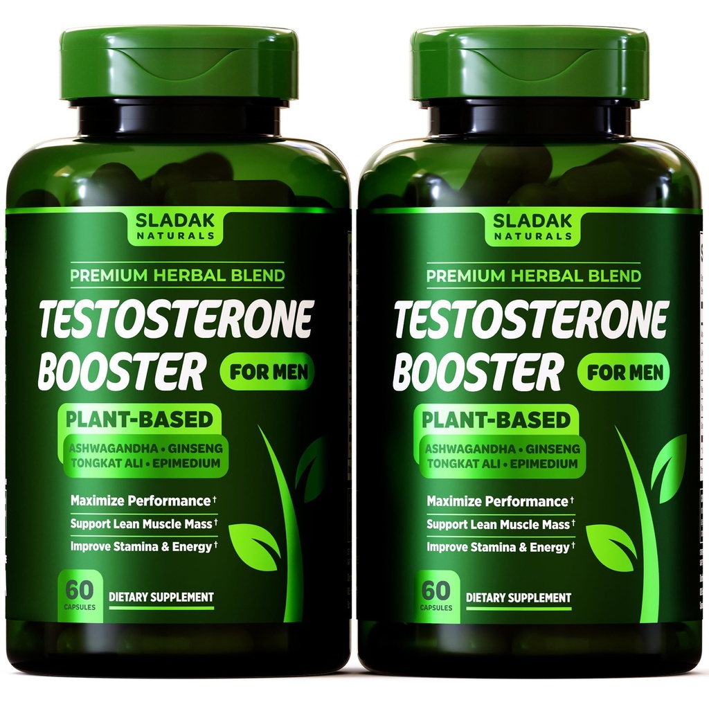 Testosteron Booster supplement for mænd - Male Enhancing Test Boost - Ashwagandha, L- Arginin, Tongkat Ali, Tribulus + Mere - træning, Build Muscle, Strength, Energy & Performance - 2 Måned Supply