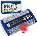 Digital Pill Box with Alarms – Pill Organizer with Flashing Lights & Beeping Reminders – Monthly Pill Dispenser for Seniors, Dementia, Alzheimer’s, Medication & Vitamin Management