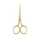 LIVINGO Professional Næse hårsakse, Multi- formål rustfrit stål Afrundet Tip Straight Blade, Ansigtshårskæg Øjenbryn Øre Trimning Skønhed Grooming Tool for mænd og kvinder, 3.5 "Guld