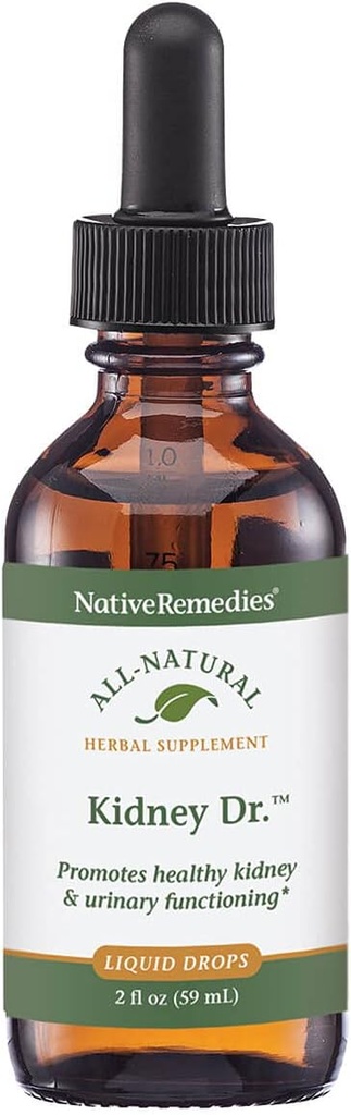 Native Remedies Kidney Dr. - All Natural Herbal Supplement for Kidney and Urinary System Health - 59 mL