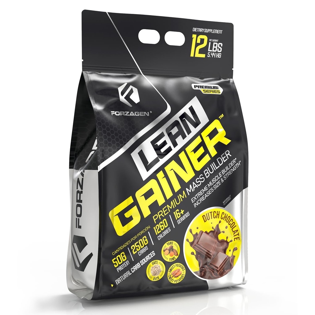 Forzagen Lean Gainer Premium Mass Builder Buddy 124; Mass Gainer Protein Powder for mænd og kvinder Buddy 124; High Calorie Protein, Vægt Gain, Bulk, Muscle Building Supplement Buddy 124; Hollandsk Chokolade, 12 lbs. (16 + Servering)