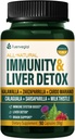Jamaican Sarsaparilla Root Immunitet & Lever Detox Rengøring kapsler, hud sundhed & immunforsvar supplement med Kalawalla Milk tidsel. Zarzapararilla y Cardo Mariano para el Higado Graso. 90 Caps
