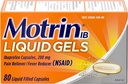 Motrin IB 200mg Ibuprofen Liquid Gel Pain Reliever / Feber Reducer for Aches & Pain, 80 ng