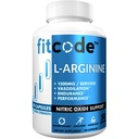 fitcode Pure Extra Strength L- Arginin HCl 1500mg, nitrogenoxid tillæg for vaskularitet, Pumper, Endurance, Performance, Muscle Growth, Energy, Powerful N.O. Muscle Pumpkapsler (50 Servere)