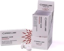 Speed Labs Cinnamon Natural Coffein Energy Gum 25mg Koffein, Taurin, B Vitaminer Per stykke, 48 stykker (6 pakker af 8) Sukker fri, nul kalorier, naturligt sødet, Gluten fri