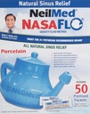 NeilMed Nasaflo Porcelain Neti Pot, 50 Greve (emballage kan variere)
