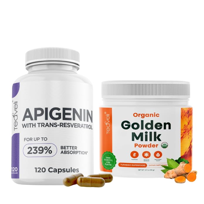 The Sleep Like a Baby Bundle with Golden Milk and Apigenin - Vegansk Friendly, Non- GMO