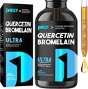 Quercetin med bromelain Liquid Drops, Quercetin Kosttilskud 1000mg, Respiratory Health Immuncomplex Support, 7- in-1 Quercetin Liquid Drops med zink