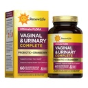 Renew Life Women 's Wellness Vaginal and Urinary Probiotic and Cranberry Supplement, Probiotic Supplement for pH balance for kvinder, fordøjelsessygdomme, Dairy, Soy og Gluten- Free, 3,5 milliarder CFU 60 Ct