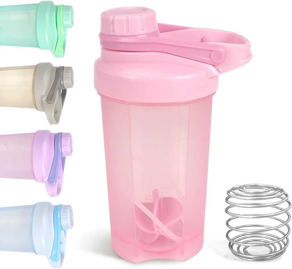 D.Y.A 16oz Shaker Bottle Leak Bevis Sports Shaker Cups for Protein Shakes Shaker Bottle for Pre Workout og rejser til gå BPA gratis & Easy Clean Protein Shaker Bottle, Pink