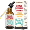 Liposomal Glutathione Liquid 2000MG - Antioxidant Detox Supplement for kvinder & mænd, Aging Defense, Leverfunktion & Energi, med Hyaluronsyre + Aloe Vera + Vitamin C, Natural & Vegan, 2 FLLOZ