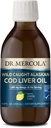 Dr. Mercola Wild fanget Alaska Cod Lever Oil, 6.8 Fl. Oz. (200 ml), 40 Servere, 1.000 mg Omega- 3s Per Servering, Kosttilskud, Understøtter hjerne og kognitiv funktion, Non-GMO, MSC Certified