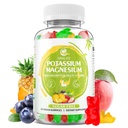 Kalium Magnesium supplement Gummies, Kalium Gummies til voksne børn, høj absorption Magnesium Glycinat til ben kramper og immunforsvar, sukkerfri, Vegansk blandet smag, 60 Greve