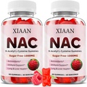 NAC gummier til børn og voksne, N Acetyl cystein 1000mg NAC supplement til antioxidanter & immunstøtte, Lung & Lever sundhed, Raspberry Flavor 120 Tæl