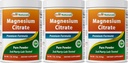 Bedste Naturals Magnesium Citrate Powder 1 pund (1 LB (pakke med 3))