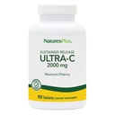 Natures Plus Ultra C W / Rose HIPS, Vedvarende udgivet - 2000 mg, 90 Vegetariske tabletter - Maksimal potens immunforsvar, Antioxidant - Free- Radical Defense - Gluten- Free - 90 Servere