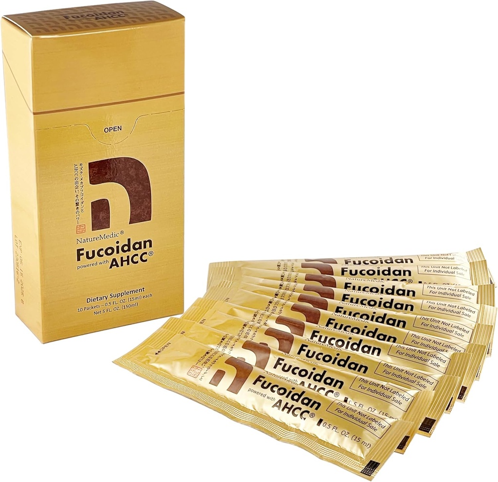 Fucoidan drevet med AHCC ® Brown Seaweed Immunity supplement med høj renhed Organic Mekabu Mozuku Agaricus 10 Koncentreret flydende ekstrakt Pakninger Lavet i Japan