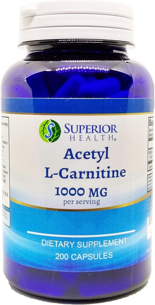 Superior Health L- Carnitin 200 kapsler - 500 mg per kapsel