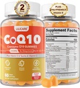 Sugar- Free CoQ10 200mg Gummies - Coenzym Q10 w / Taurine, E-vitamin, C, B6, B12, Zink - High Absorption CoQ10 Supplement for antioxidant, Cellular Energy & Hear- t Health, Vegan 120 C