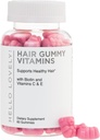 Hår Vitaminer Gummies - Biotin 5000 mcg med vitamin E, C & Zink, Hårvækst Vitaminer for kvinder & mænd - Stærkere, Smukke hår, Hud og negle supplement, Non-GMO & Gluten- Free - 60 Gummy Bears
