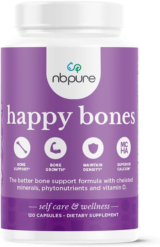 nbpure Happy Bones Better Bone Support Supplement, 120 Kapsler