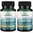 Swanson Ajipure L- Serine - Aminosyre tillæg støtte hjerne sundhed & nervesystem funktion - Naturlig formel fremme kognitiv funktion - (60 Veggie kapsler, 500mg Hver) (2 Pack)