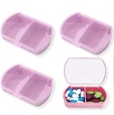 4PCS Lille Pill sag Rejse Pill Box Cute Pill Organizer til Purse Portable Daily Medicine Organizer 2 Segment Pill Holder for Vitaminer, Fiskeolie, Kosttilskud