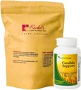 Rachels te og Candida Support: 30 dages levering gurkemeje, Wild Yam, Ingefær, pebermynte, Fennel, Slippery Elm + Candida Support Kapsler