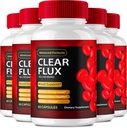 Clear Flux supplement, Super Boost Clear Flux tillæg, Clear Flux piller, Official Formel, Premium support til at opretholde stabile niveauer og sund cirkulation, Clear Flux Health Anmeldelser (5 Pack)