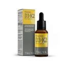 TALYA D3-vitamin & K2; Flydende D3-vitamin med K2 Dryps • 124; 1000 IE • 124; Immunstøtte - Hjælper støtte stærke knogler & sund hjerte • 124; Non- GMO • 124; Vegan • 124; 60 Servering, 0,34 fl.oz