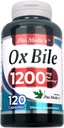 Lab - Bile Salts, Ox Bile, 1200 mg per servering, 120 Cap- fordøjelsesenzymer supplement, ox Bile supplement.