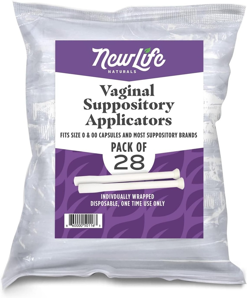 Disponible plastic vaginal suppository applikatorer: individuelt indpakket suppository applikator for kvinder - passer mest borsyre suppositorier, piller, tabletter og størrelse 0 og 00 kapsler - 28 Pack