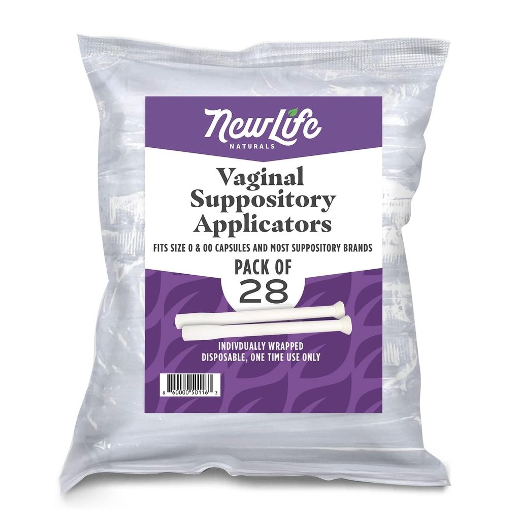 Disponible plastic vaginal suppository applikatorer: individuelt indpakket suppository applikator for kvinder - passer mest borsyre suppositorier, piller, tabletter og størrelse 0 og 00 kapsler - 28 Pack