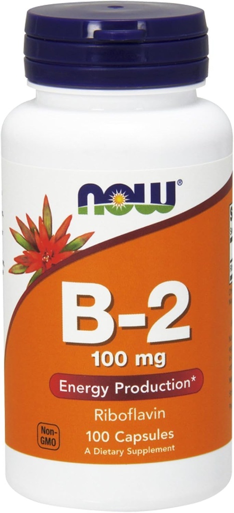 Nu B-2-vitamin (riboflavin) 100mg, 100 kapsler (pakning med 3)