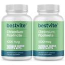 BESTVITE Chrom Picolinate 1000mcg (480 Vegetariske Kapsler) (240 x 2) - Ingen Stearates - Ingen Dicalcium Phosphat - Vegan - Gluten Free - Non-GMO