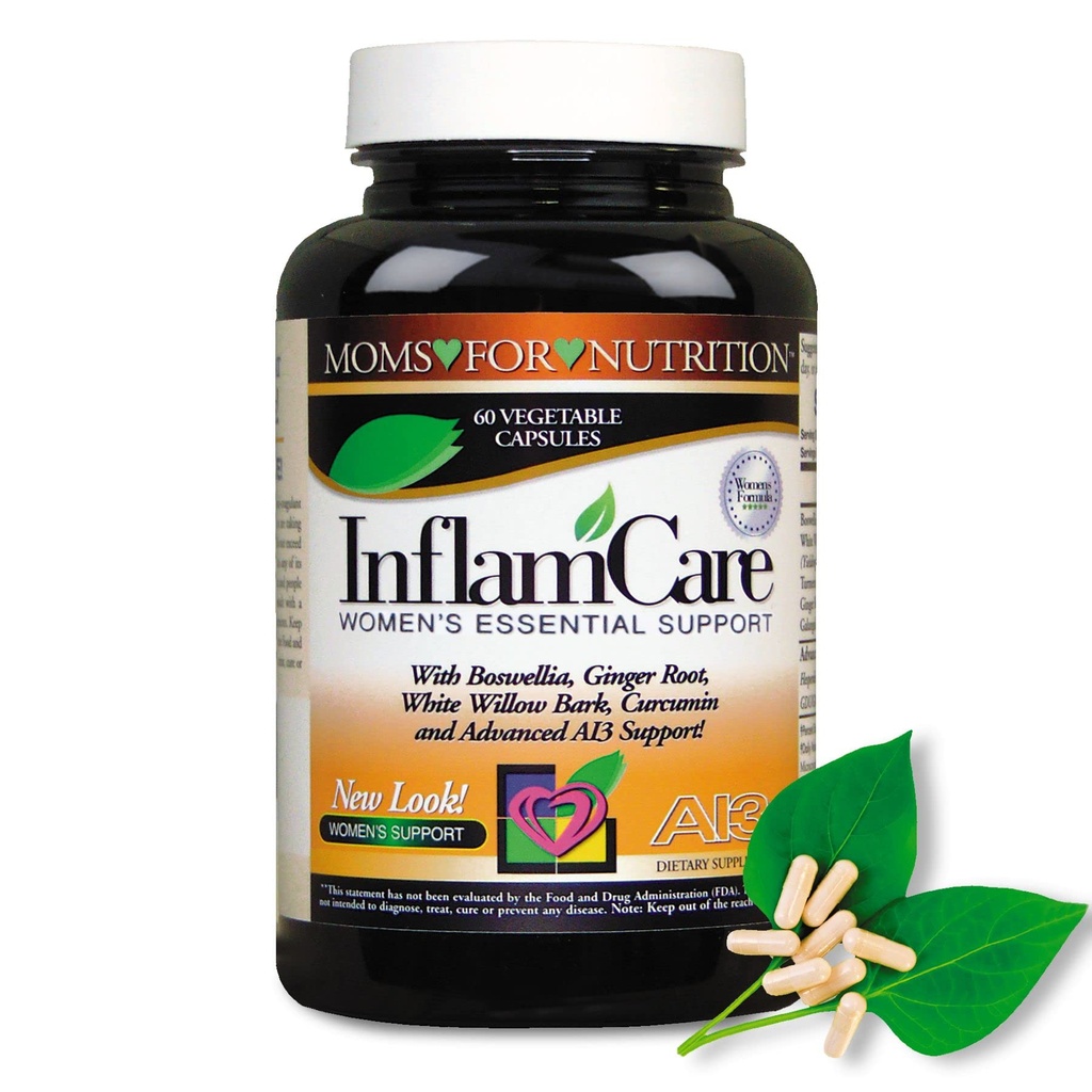 Natural InflamaCare 3000MG Essential Synergy Women 's by Moms For Nutrition - - Gluten Free - 60 Greve