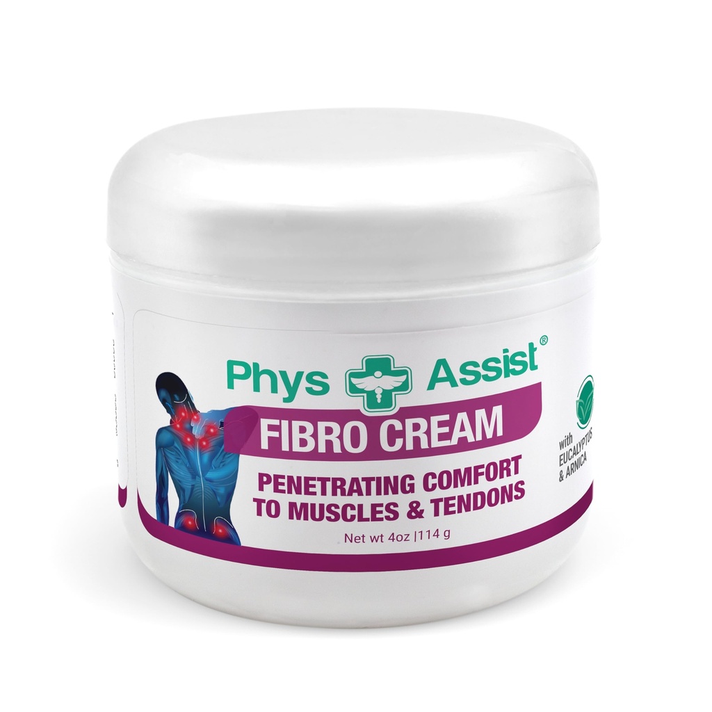 Fysissist Fibromyalgi Cream - Natural Botanisk lindring og køling, 4 oz krukke.