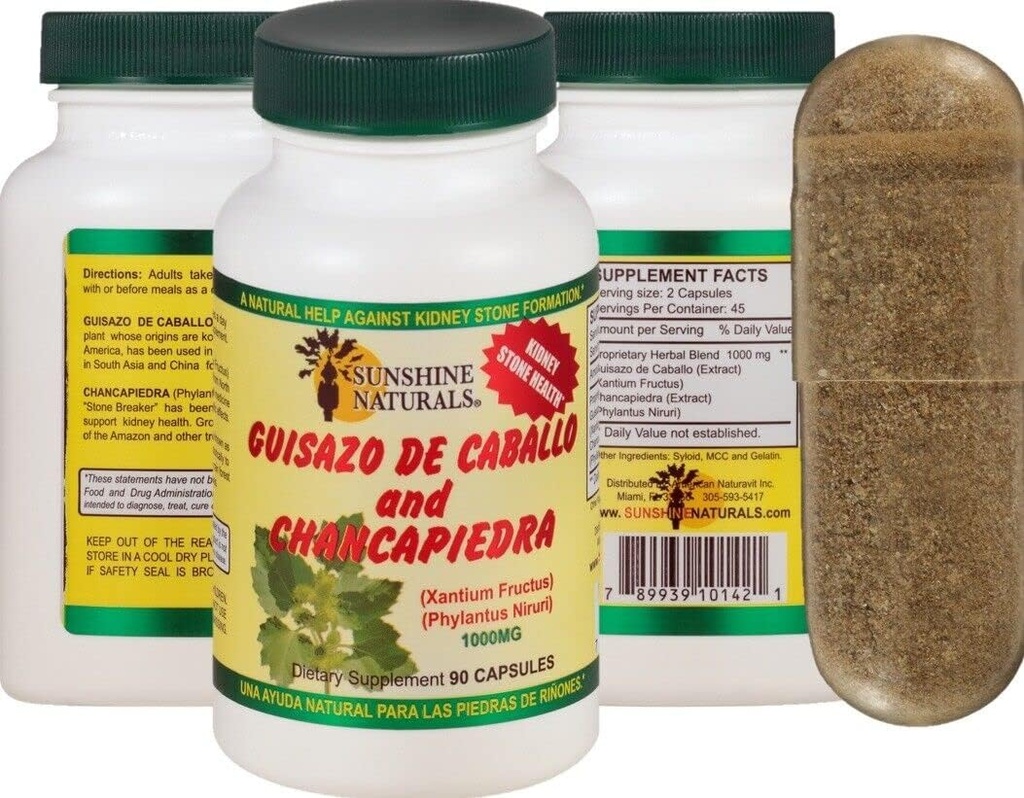 Ren ChanteriCAPIEDRA Sunshine Guisazo de Caballo og Chanca Piedra 90 Caps + POTENTE