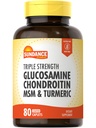 Sundance Glucosamin Chondroitin med MSM og gurkemeje 124; 80 Caplets ttesmå 124; Triple Strength Formel 124; Non- GMO og Gluten Free Supplement