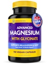 InnovixLabs Avancerede Magnesiumkapsler - 150 Ct, 210 mg - chelateret glycinat og malat - Høj Absorption, fremmer relaksering, knogler, muskelsundhed, Vegansk malat søvnsupplement