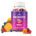 BeLive Probiotiske Gummies - Probiotika med 5 Millioner CFU 'er til fordøjelse, Mænd, Kvinder & Børn - for immunforsvar, Sukker Free & Vegan Budd124; 60 Ct - Blåbær, Jordbær & Orange