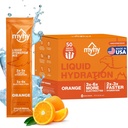 MyHy Liquid Hydration Pakker, Electrolyte Drink Mix til voksne & Børn Hydration Support, Dehydrering Relief til rejser, Graviditet, Fitness, Bachelor & Bachelorette Party - Orange, 50 Greve