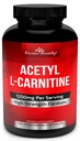 Divine Bounty Acetyl L- Carnitin kapsler 1200mg Per Serving - L Carnitin Supplement 120 Vegetariske kapsler